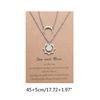 2 Pieces Matching Dainty Clavicle Chain for Women Teen Girl Couple Friendship