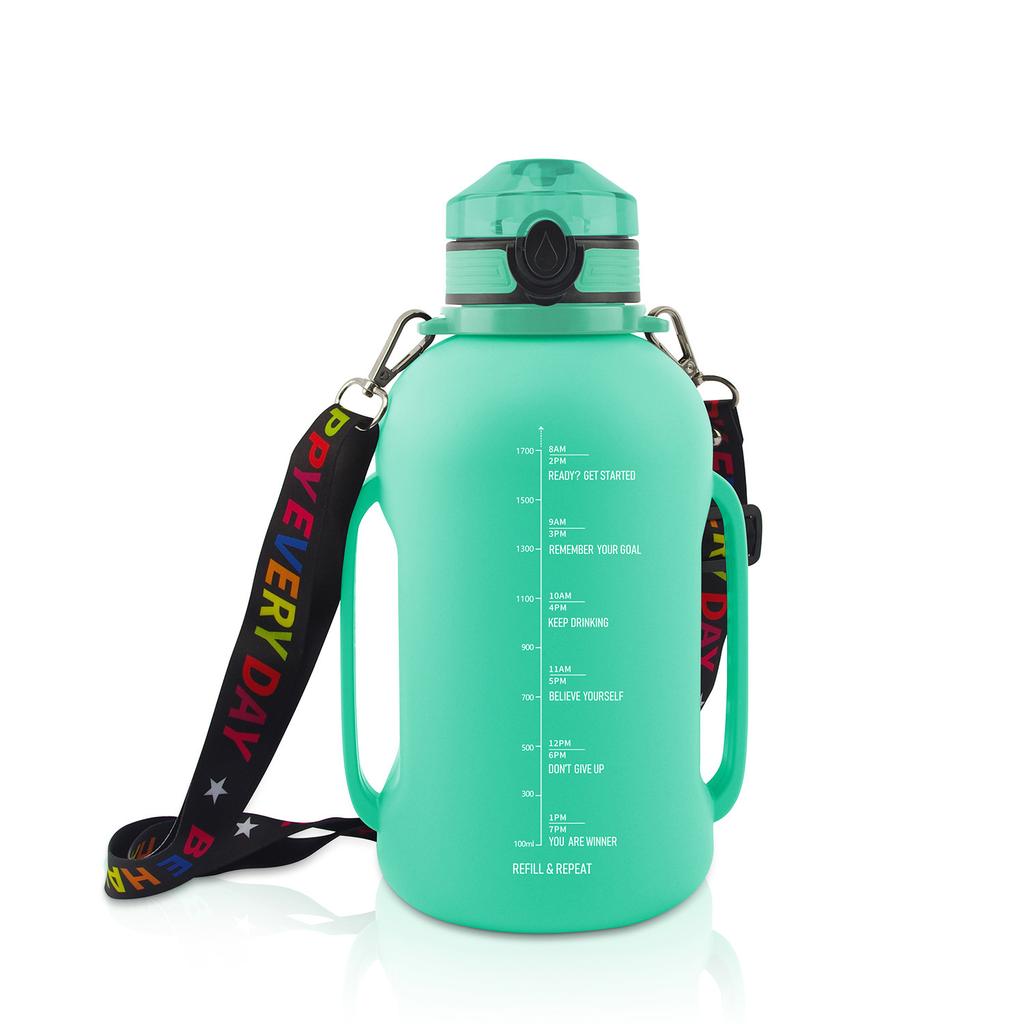 Collapsible Silicone Water Bottle, Large Capacity Leakproof Foldable Cup with Strap, BPA Free Portable Water Jug for Sports