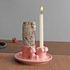 Nordic White Ceramic Incense Candle Holder - Minimalist Sage Dish for Atmosphere Decor.
