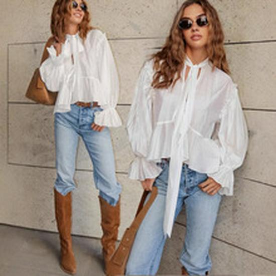 Europejskie i Amerykańskie Damskie Spodnie Długie z Wysokim Stanem, Luźne, Casualowe, z Elastycznym Pasem i Kieszeniami - Kolekcja 2025