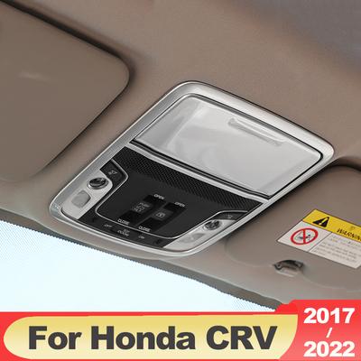 Car Front Read Reading Light Frame For Honda CRV 2017-   2022 Decorative Frame Carbon Fiber Accessories Modification