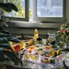 1 Set Küchenaufbewahrungsbox Geschirr Dekor 1/6 Puppenhaus Mini Frischhaltebox Brotdose Modell Miniatur Gemüsevorbereitung