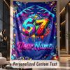 Celebration Party (50) Theme Custom Tapestry Personalized Custom Name Text Wall Hanging Tapestry Home Decor Background Cloth