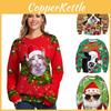 Luxuriously Soft Women Christmas Sweater Santa Claus Cat Dog Xmas Jumper Top