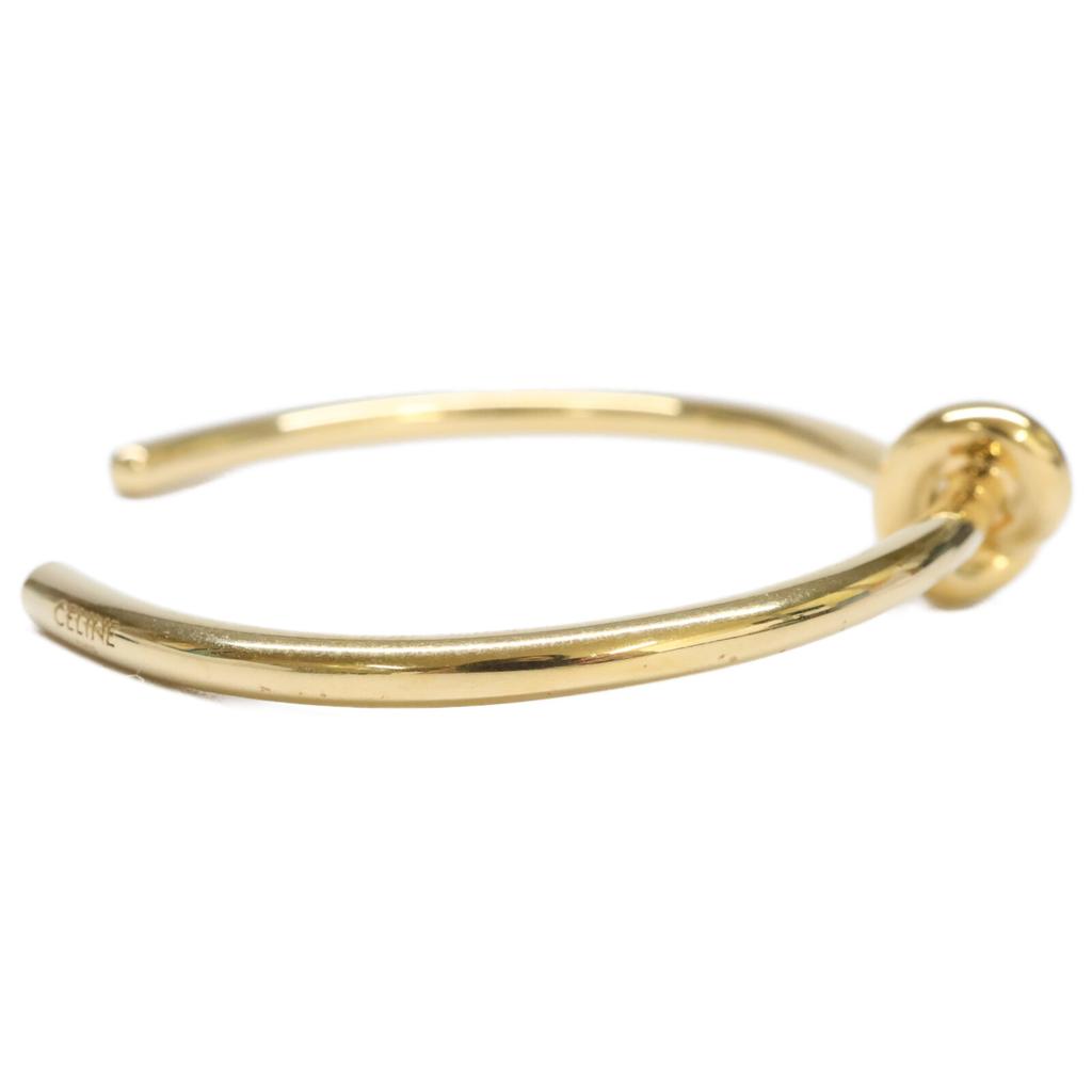 CELINE 46P466BRA.35OR Knot Extra Thin Bracelet / Gold Finish Brass Bangle C2 goldUsed