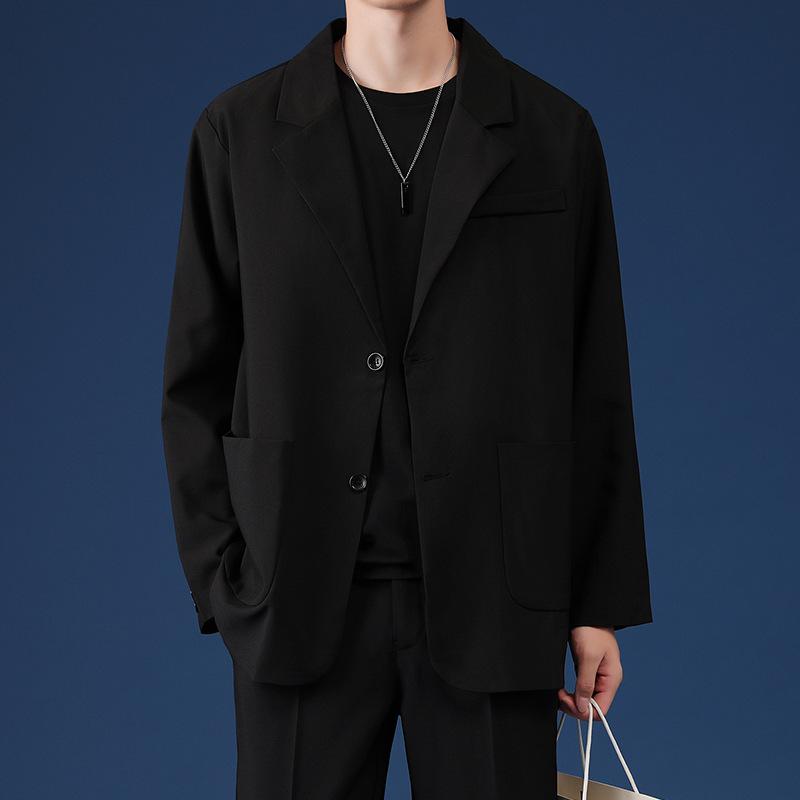 Men's DK Korean Style Casual Suit Jacket - Trendy, All-Match, Handsome Design for Spring and Autumn