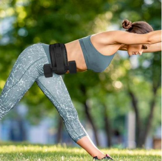 Hip Thrust Aerobic Training Belt: Weight-Bearing Waist Support for Glute and Dumbbell Exercises at Home