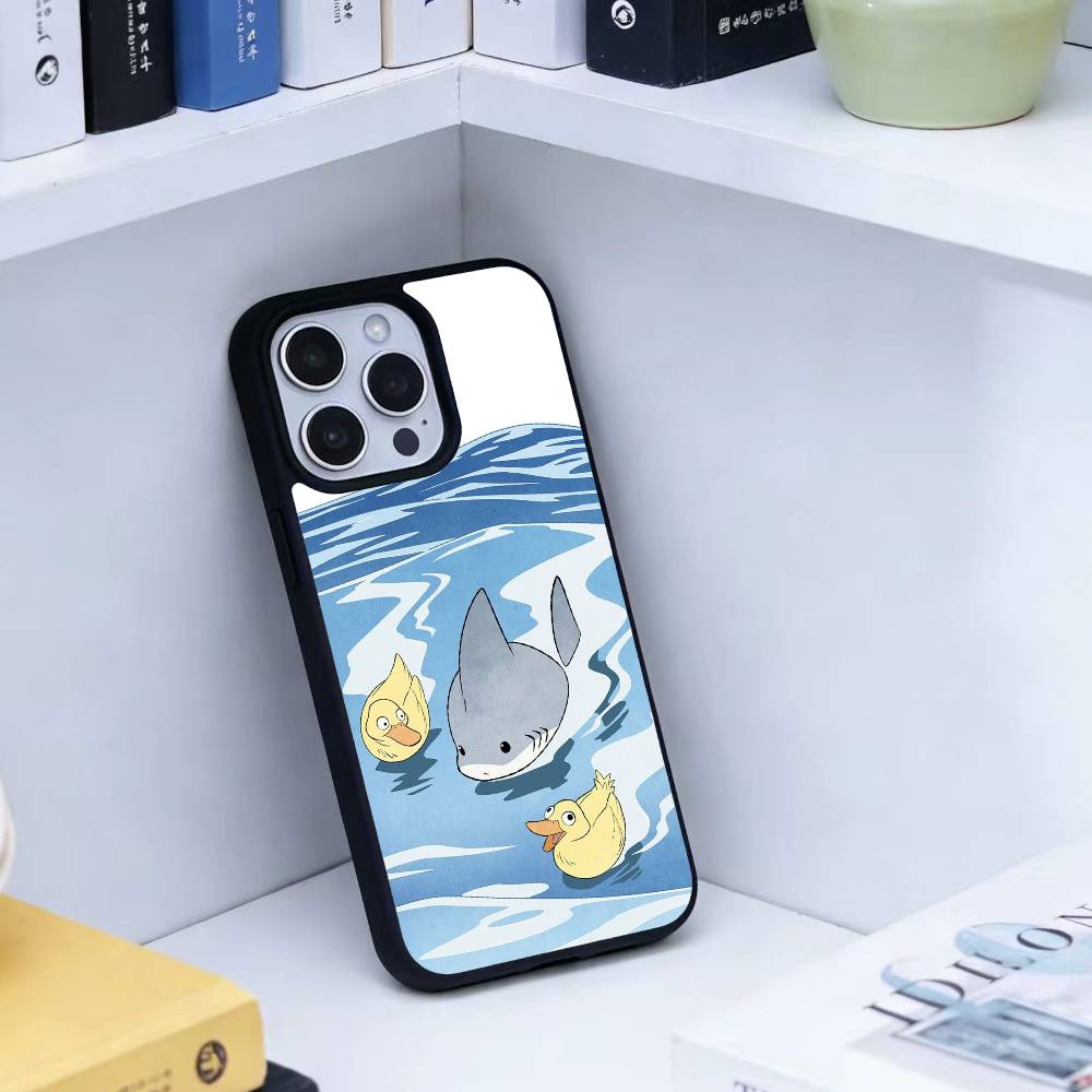 J-Cute Shark Phone Case For iPhone 17,16,15,14,13,Pro,Max,Plus,Magnetic For Magsafe Wireless Charging