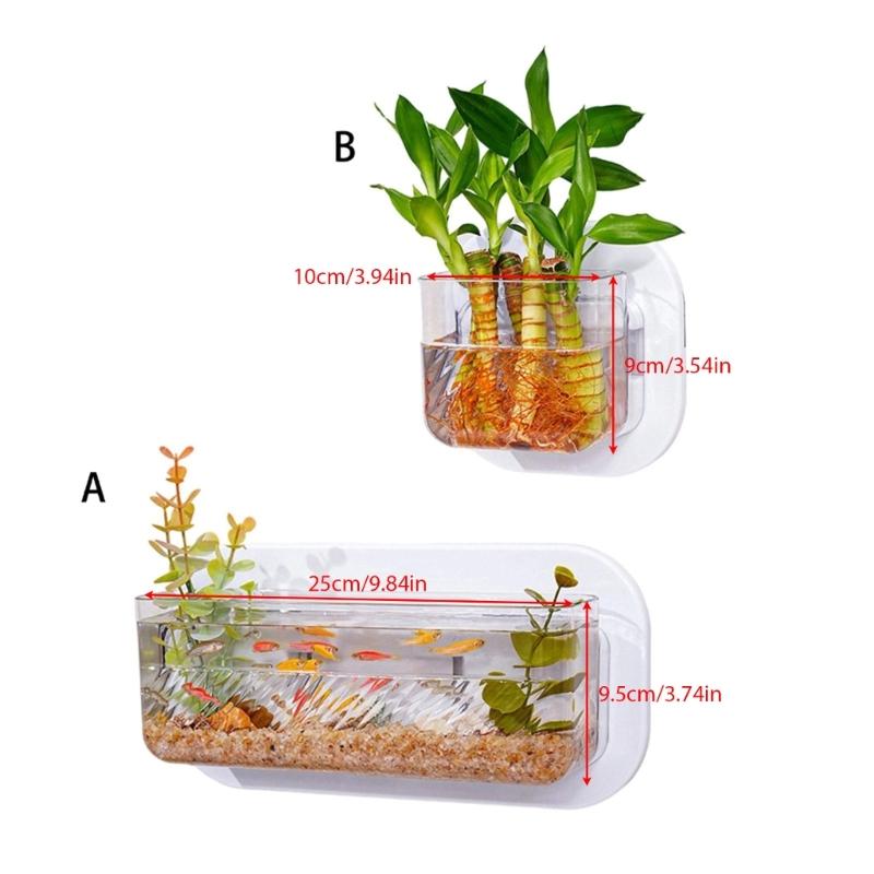 Wall Hanging Aquariums Tanks Office Wall Fish Tanks Wall Mounted Fish Bowl for Modern Home Decoration