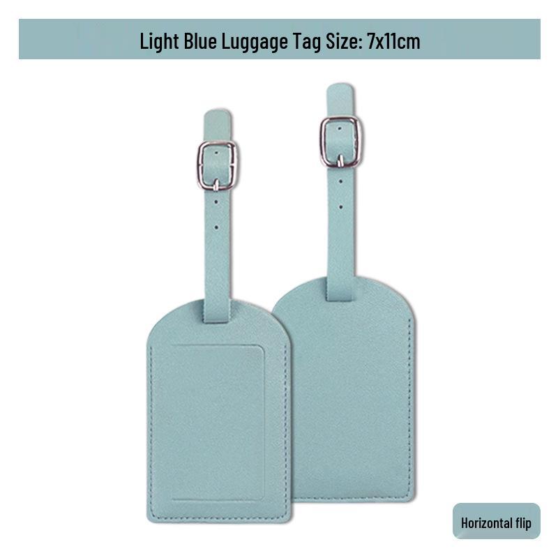 Thickened PU Leather Luggage Tag with Signature Card and Anti-Lost Features