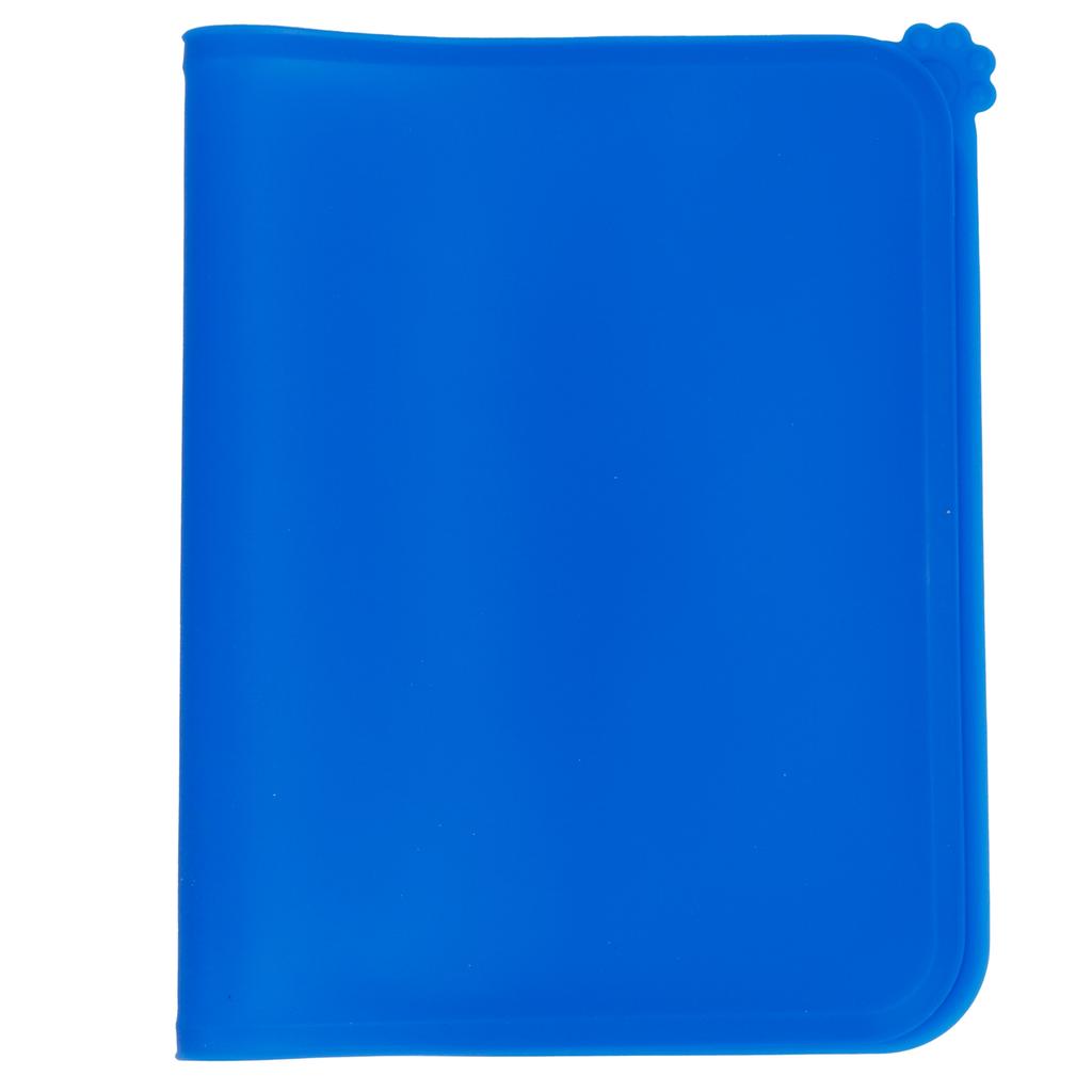 Pet Food Pad Silicone Waterproof Non Slip Bowl Drinking Feeding Mat Placemat for Dog Cat(Red )