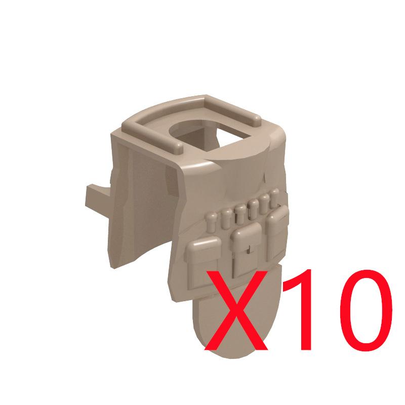 MOC City Building Blocks Weapons Accessories Special Forces Tactical Vest Armor Body Figure Helmet Equipment Pack Brick K062