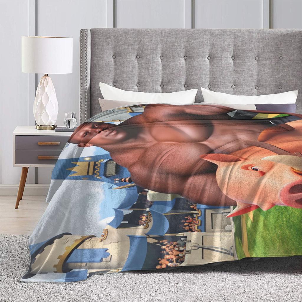 Hog Rider Plush Blankets Kids Flannel Throw Blanket For Couch Chair Super Warm Design Quality Bedspread Birthday Present