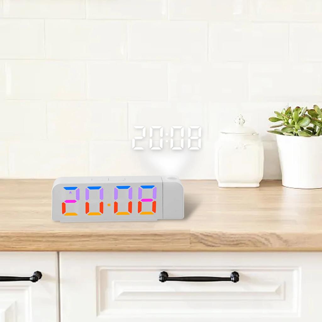 Rotatable Projection Clock Adjustable Projection Clock 3-stage Immersion Switch Intuitive Buttons For Older People