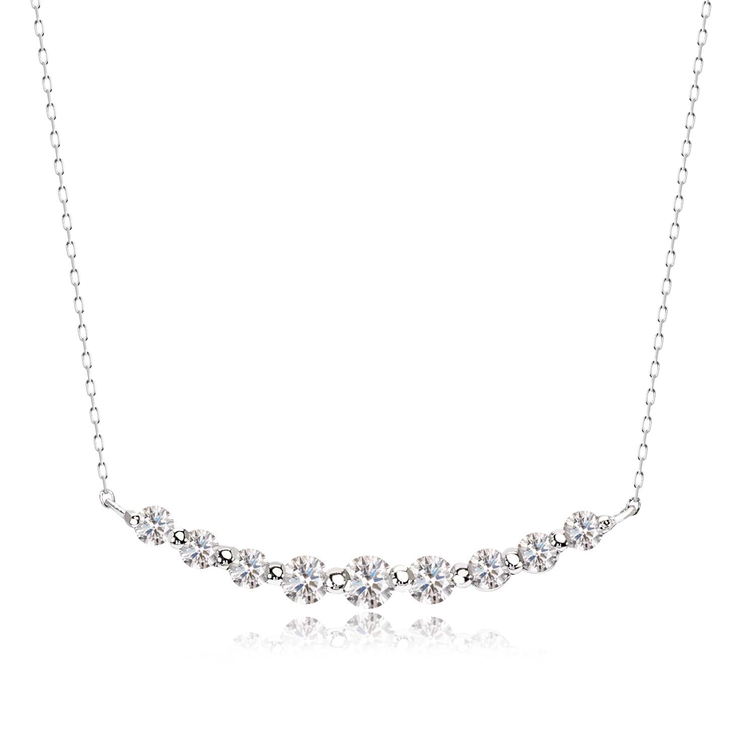 

Necklace Diamond Smile Line PT900 Platinum [Lara Christie] Women s 0.3ct lp51-0019-pt платиновий