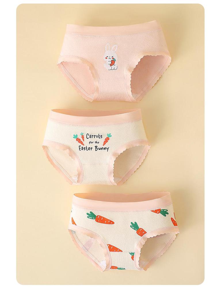 Girls' Cotton Triangle and Mid-Length Briefs – Class A, Comfortable Non-Pinching Design