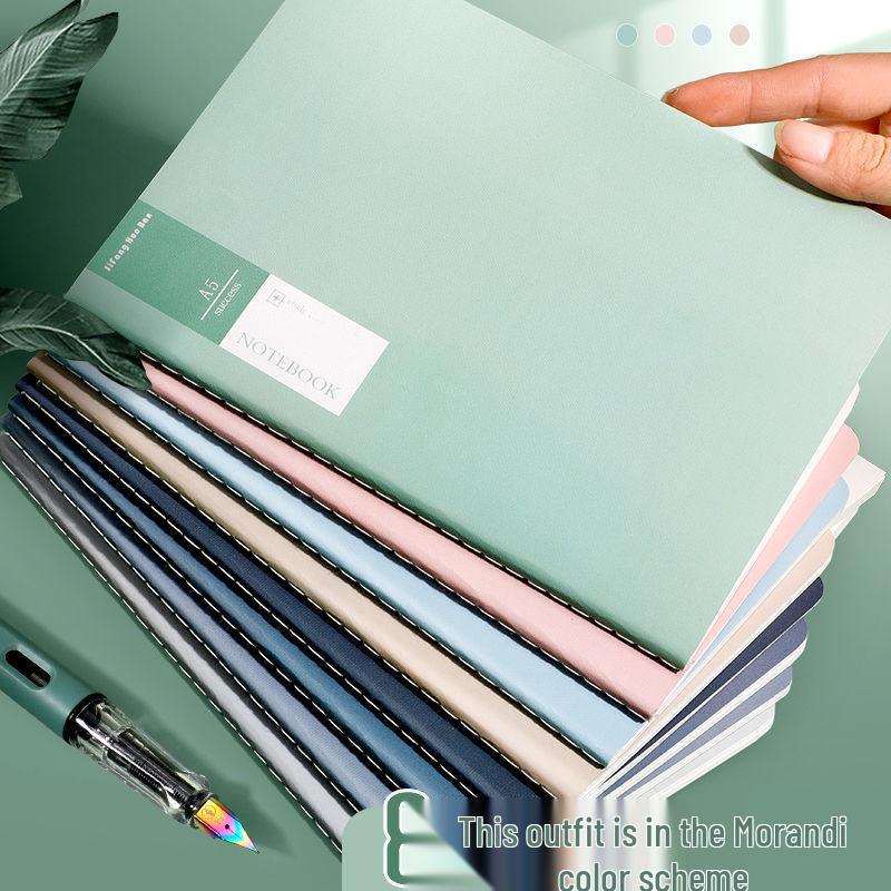 Morandi Color Minimalist Notebook, Sewn Binding, Thick A5/B5 Size, Literary Style