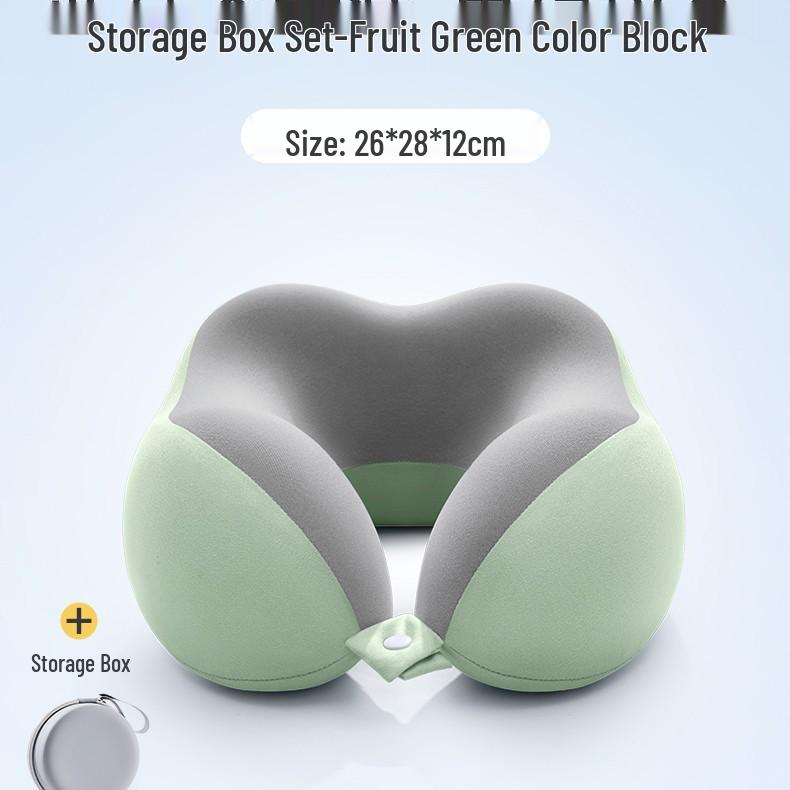 U-förmiges Reise-Nackenkissen aus Memory-Schaum für Flugzeug und zervikale Unterstützung