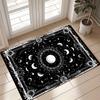 1pc Celestial Magic Astrology Vintage Non-Slip Door Mat - 0.47inch Thick Polyester Machine Washable Mat with Moon Phases, Stars