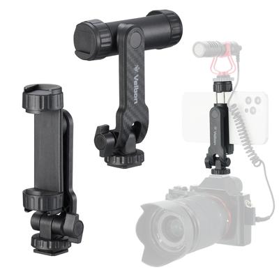 Velbon Smartphone Accessory Shoe 360 AZ Cold Shoe Smartphone Smartphone Compatible with iPhone 16 Pro Holder, Adapter, Adapter, Holder, Max,