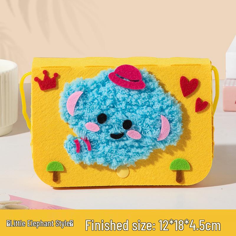 Cartoon Wool Embroidery Kit: Creative DIY Sewing for Kids Aged 3-6