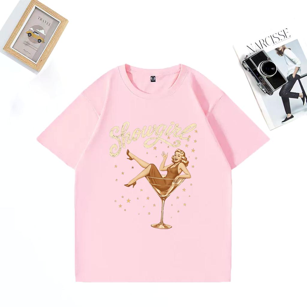 The Life of A Showgirl Fashion Tops Unisex Womens High Quality Couples Tshirt Unisex Cotton Short Sleeve T Shirt Vintage Camiseta
