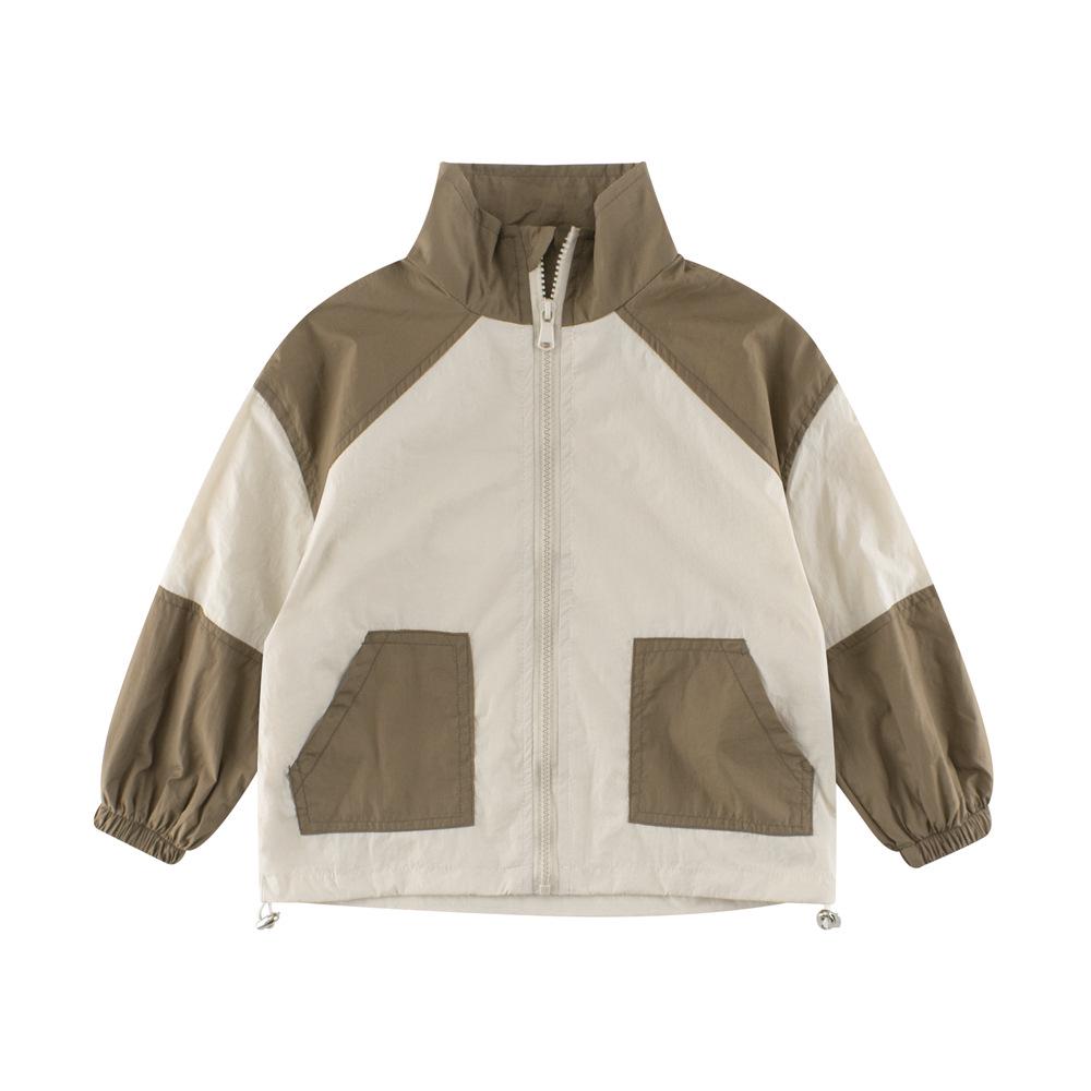 27kids Trendy Boys Windbreaker Jacket - 2024 Autumn Collection for Small & Medium Children 110 cm легкие хаки