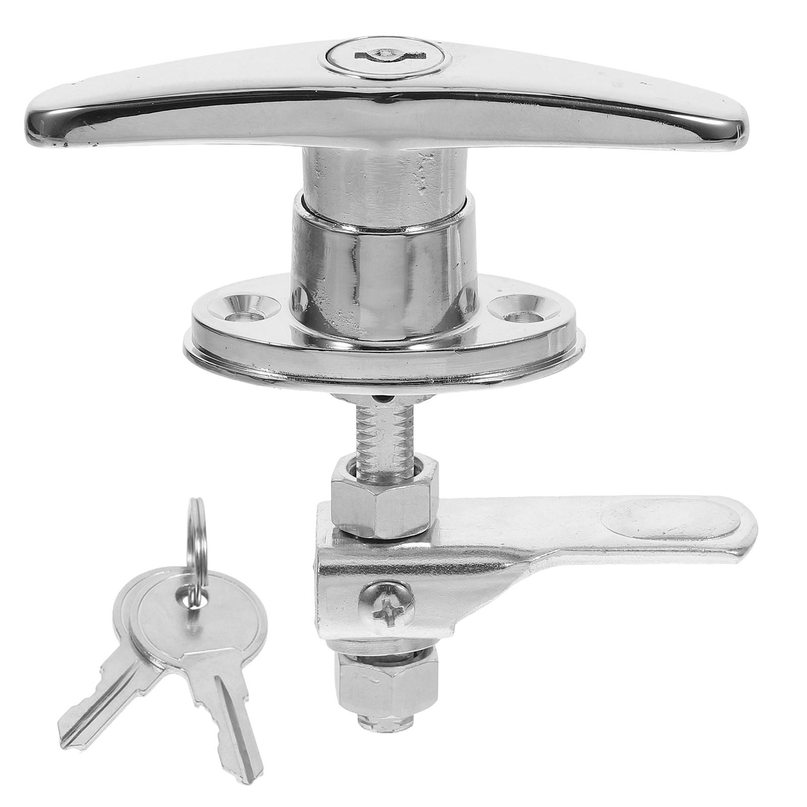 

Barn Door T Handle Lock with Key Included Rustproof Metal Lock Set for Garage Gate Sliding Door and Cabinet Security Easy Mount China Mainland