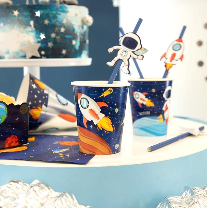 Space Stars Party Paper Cups 220ml 8 Pcs