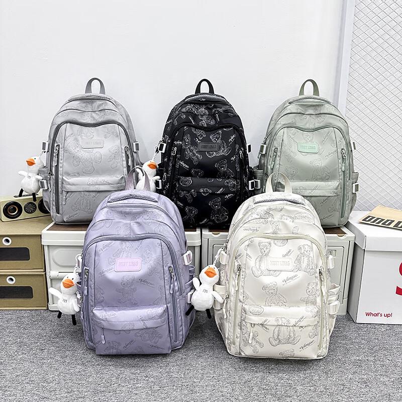 Li Shen Cartoon Bear Pattern Backpack