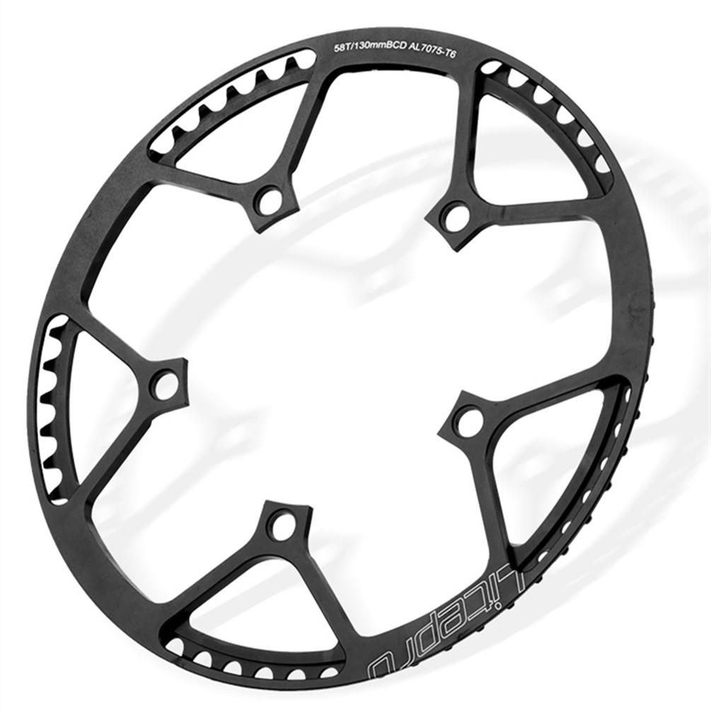 Litepro BMX Bicycle BCD130 Single Disc Gear Round Plate Crankset 45/47/53/56/58T Folding Bike Chain Wheel Crank Chainring