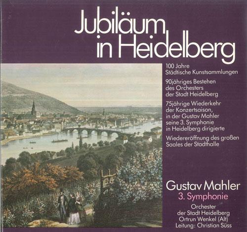 

LP Record CHRISTIAN SUSS, DAS ORCHESTER DER S - Mahler 3 Symphonie D Moll RBM903132 STADT HEIDELBER Germany Classical Used
