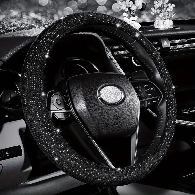 Universal Plush Steering Wheel Cover - Warm & Soft Cow Design for Car Interior (Fashion Accessory)
