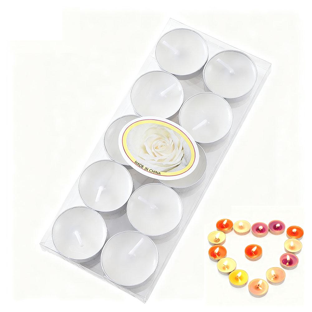 10Pcs Romantic Tea Candle Decorations Smokeless And Odorless Candles Wedding Supplies Romantic Decor Creative Love Candle