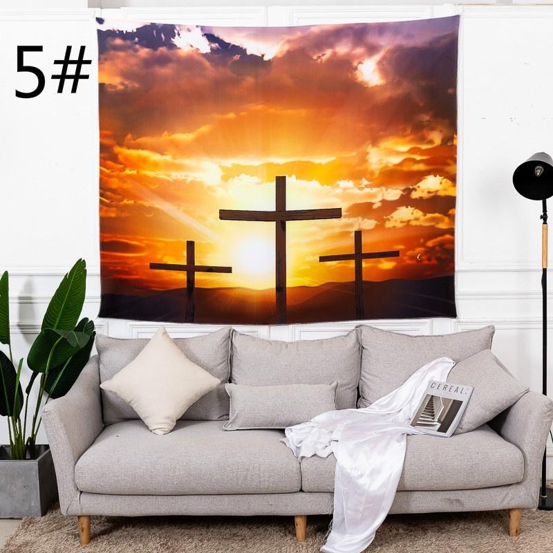 Sunlight and Angel Wings Hope Tapestry Bedroom Decor Background Fabric Easter Jesus Cross Tapestry Tapiz