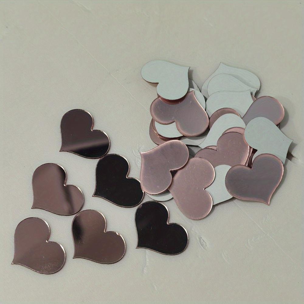 100pcs Love Acrylic Mirror Wall Stickers Decoration Bathroom Living Room Bedroom Gym Dormitory Phone Case Decoration