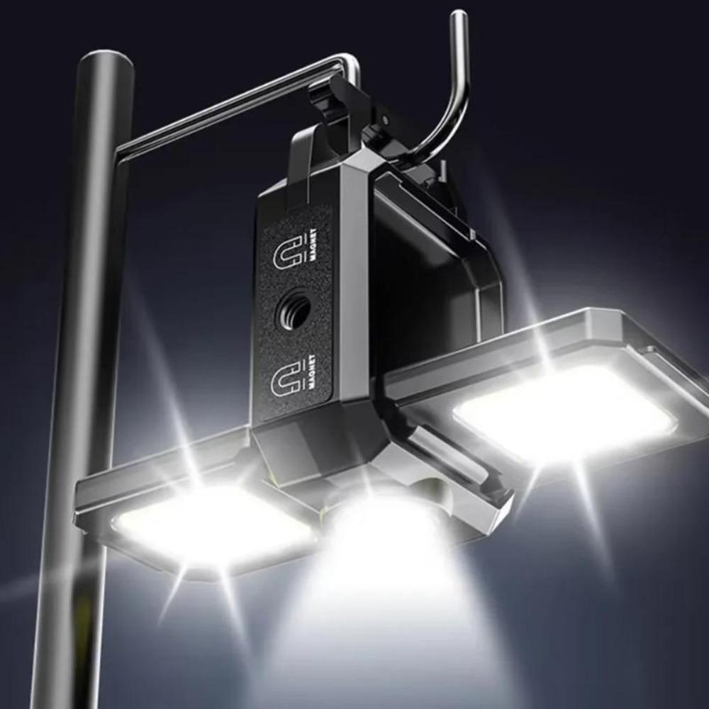 Mini COB Schlüsselanhänger Arbeitslicht mit doppelter Lichtquelle, 5 Modi, wiederaufladbar, hohe Lumen, tragbares LED-Licht für Camping, Wandern, Laufen