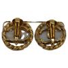 Chanel Gold Plated Circle CC Logos Earrings Earring goldUsed