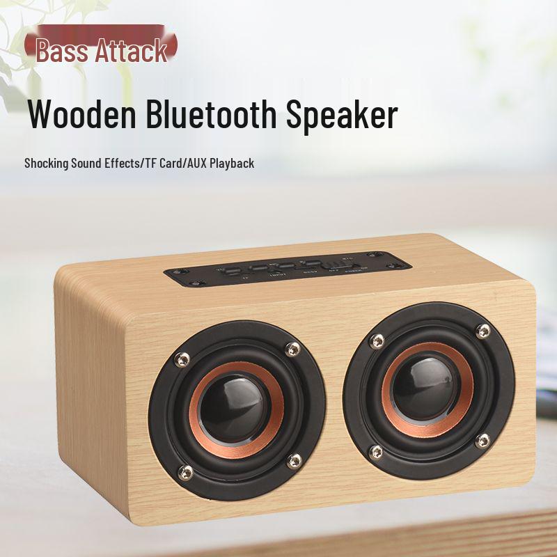 K5 Wooden Wireless Bluetooth Speaker - Home Audio Card-Playing Gift