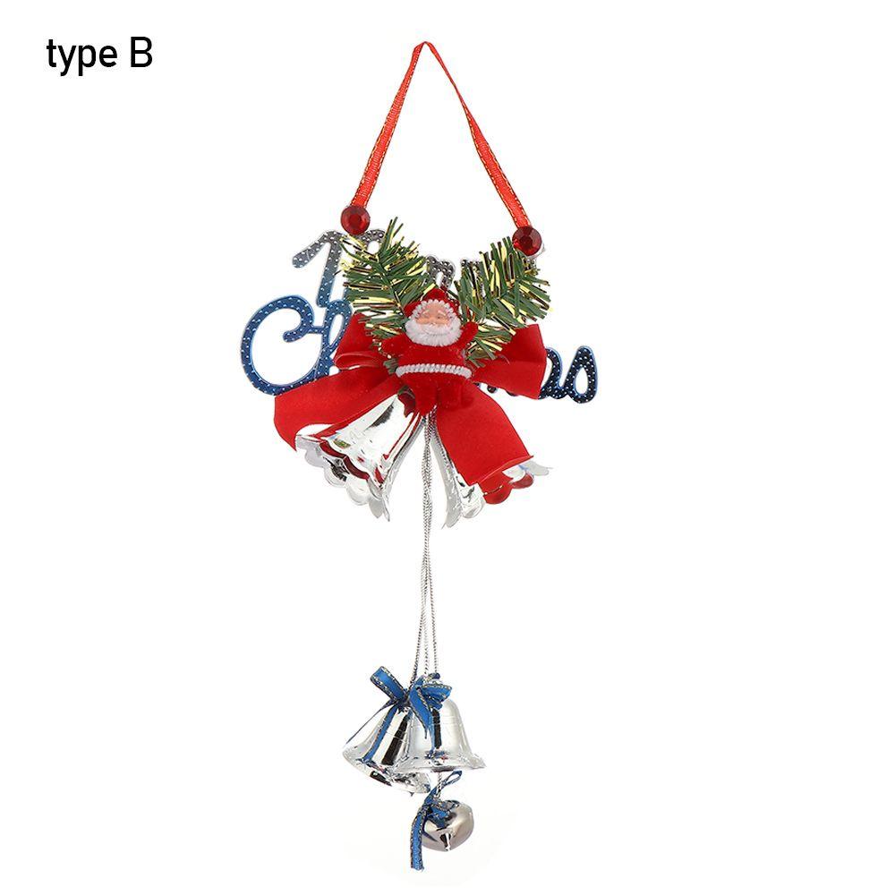 Door Ornament Christmas Pendant Christmas Decoration Gift Tree Pendant Santa Claus Small Bell Xmas Decor