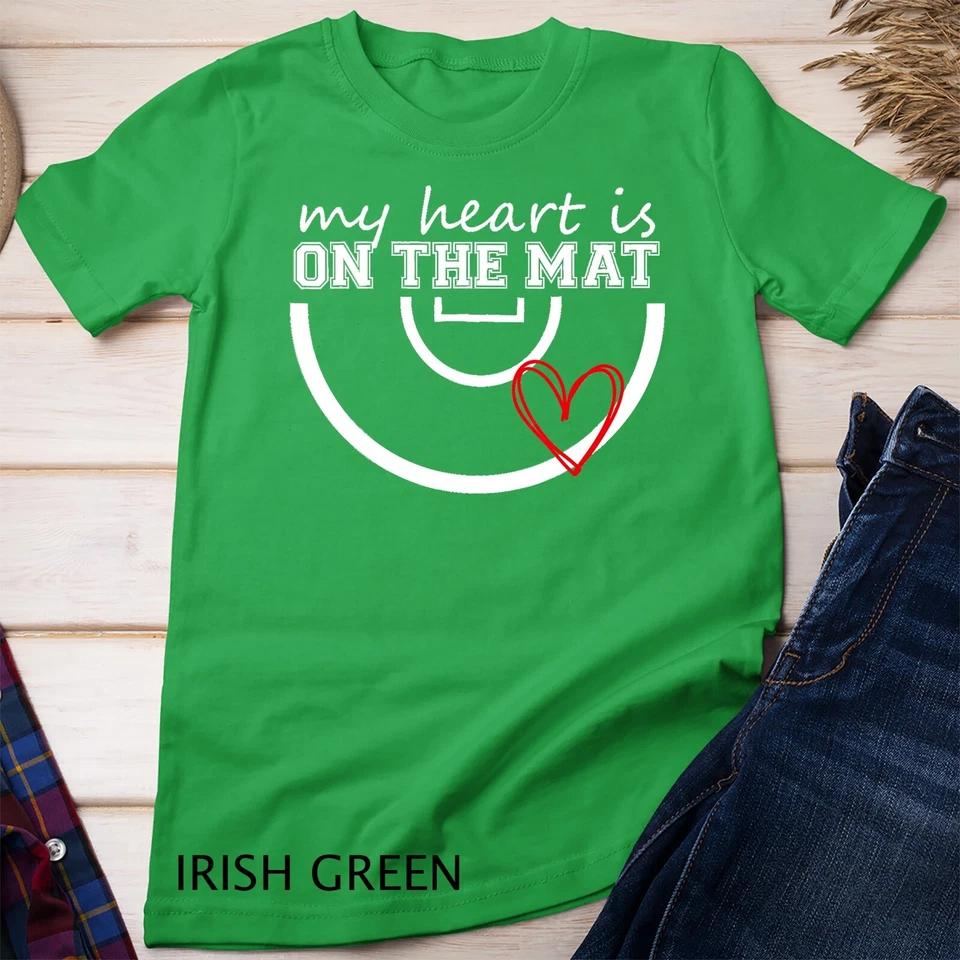 Wrestling My Heart is on the Mat Mom Wrestle Cricut T-Shirt Unisex T-shirt 3 4XL