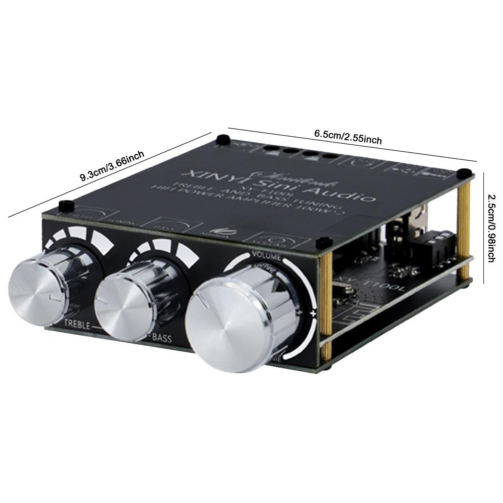 

XY-T100H XY-T100L Усилители для домашнего кинотеатра 2x100 Вт TPA3116D2 Bluetooth 5.0 Усилитель мощности аудио Плата стерео ВЧ Регулировка НЧ