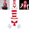 Dr Seuss Cat In The Hat Cosplay Costume With Velvet Hat For Stage Performances