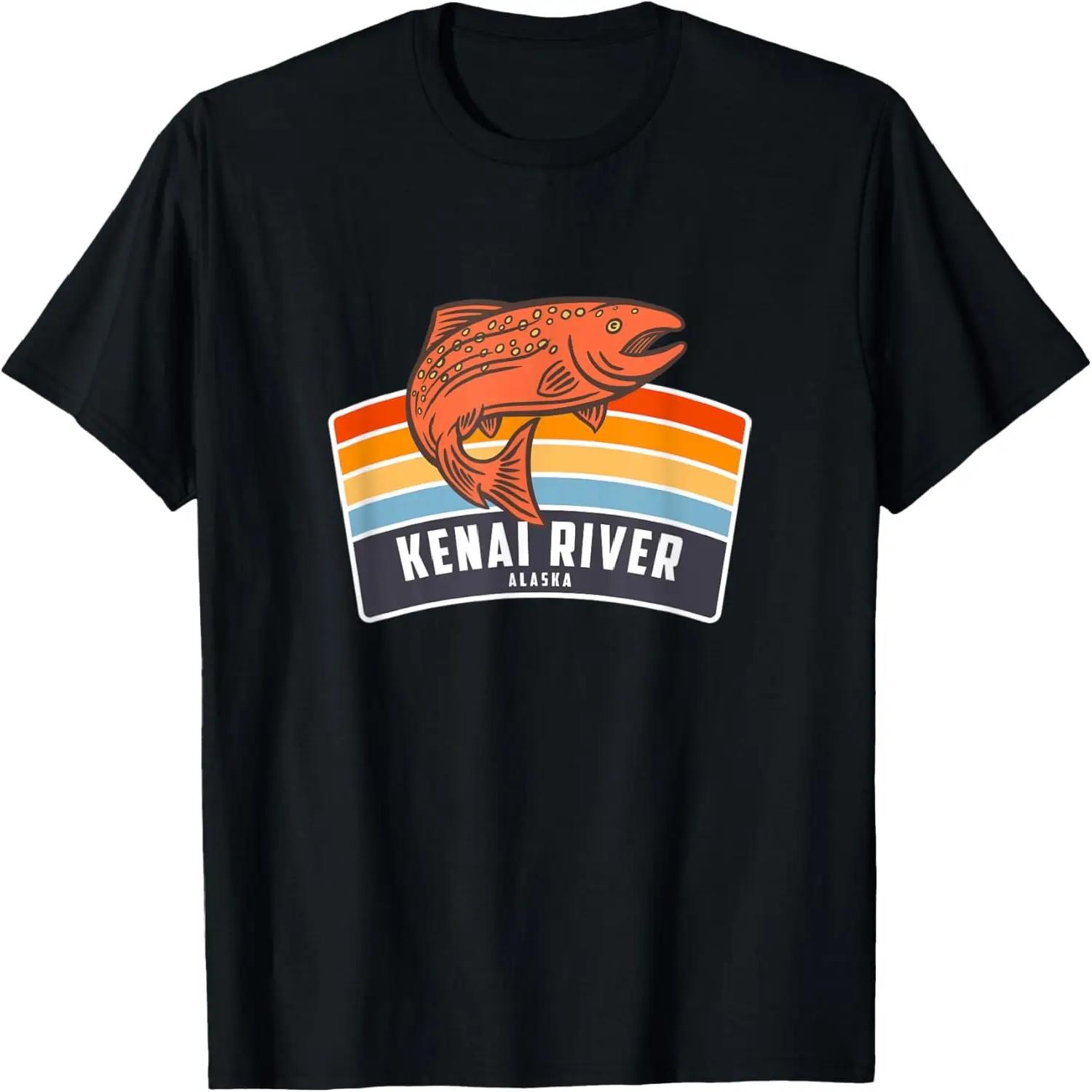 

Kenai River Alaska Salmon T-Shirt XXXXXL чорний