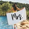 Mr. & Mrs. Print Towel Quick Drying Beach Towels Are Suitable For Swimming Pools Camping Yoga And The Gym