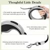 Retractable Dog Lead Heavy-Duty Extendable Dog Leads Strong Nylon Tape Leash One-Handed Brake  Lock Tangle-Free Design for Small