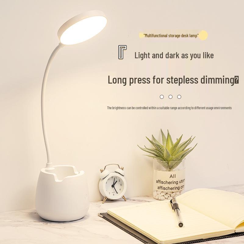 USB Bedside LED Eye-Protection Desk Lamp - Student Study, Dormitory, Reading & Night Light.
