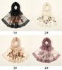 Organza Scarves Women Luxury Embroidery Beaded Scarf Foulard Femme Hijab Shawl Pashmina Stoles Big Size Headscarf