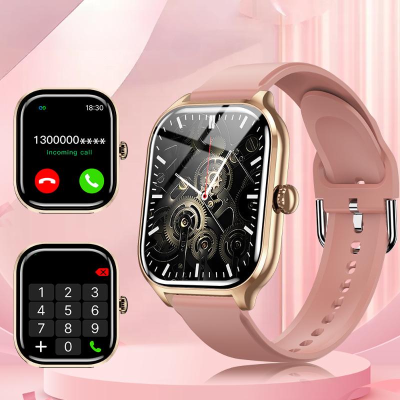 

2025 Новые умные часы с голосовым вызовом, 24-часовой монитор здоровья, 100+ спортивных режимов, Bluetooth-умные часы для мужчин и женщин, дисплей 2.01 золотистый