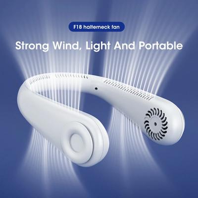 Ventilateur de cou portable sans pales, mini ventilateur suspendu pour sports d'été, course à pied, ventilateurs d'extérieur, tour de cou, affichage LED